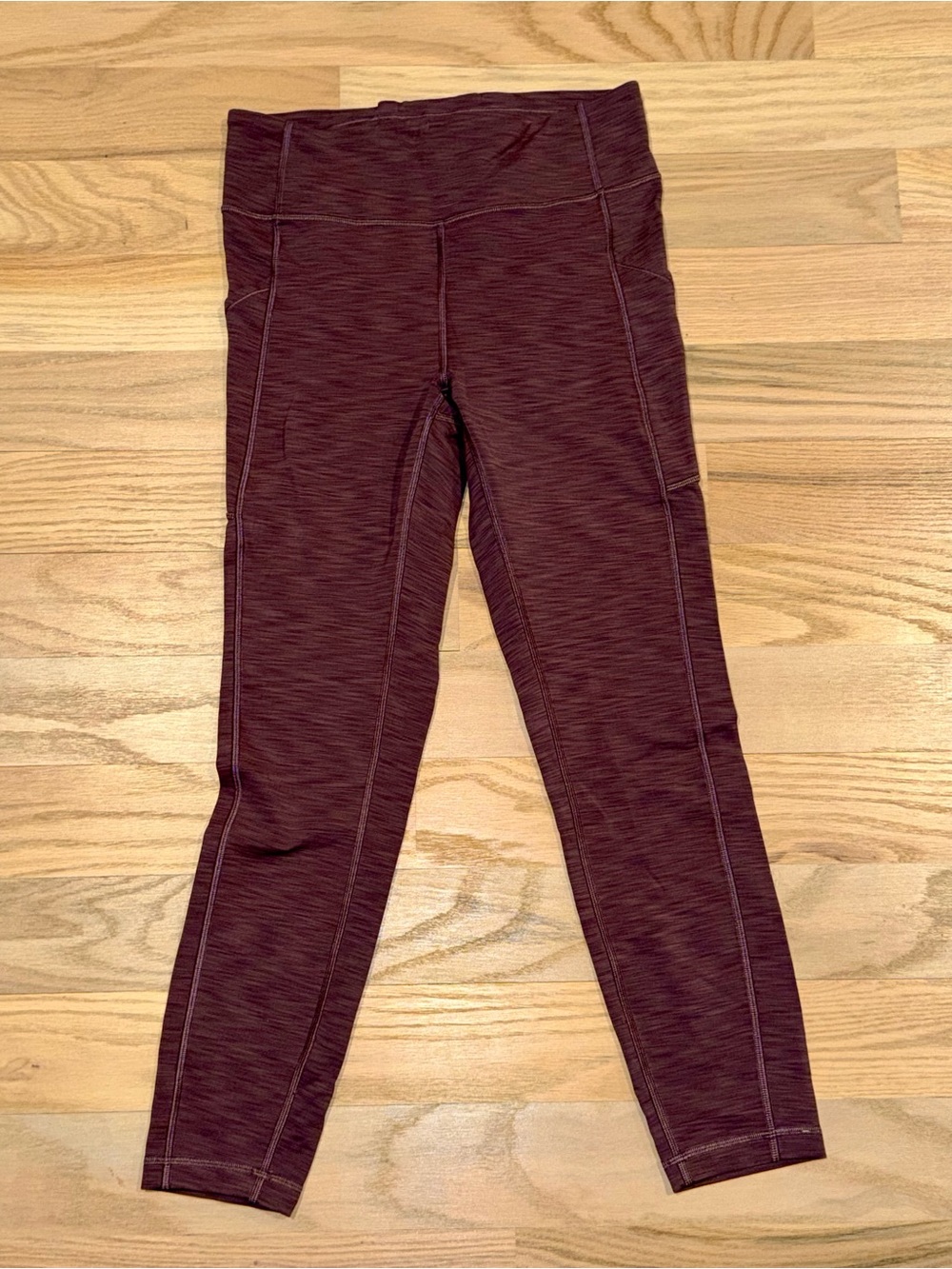 lululemon athletica Space-Dyed Burgundy High-Rise Leggings